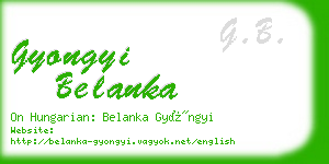 gyongyi belanka business card